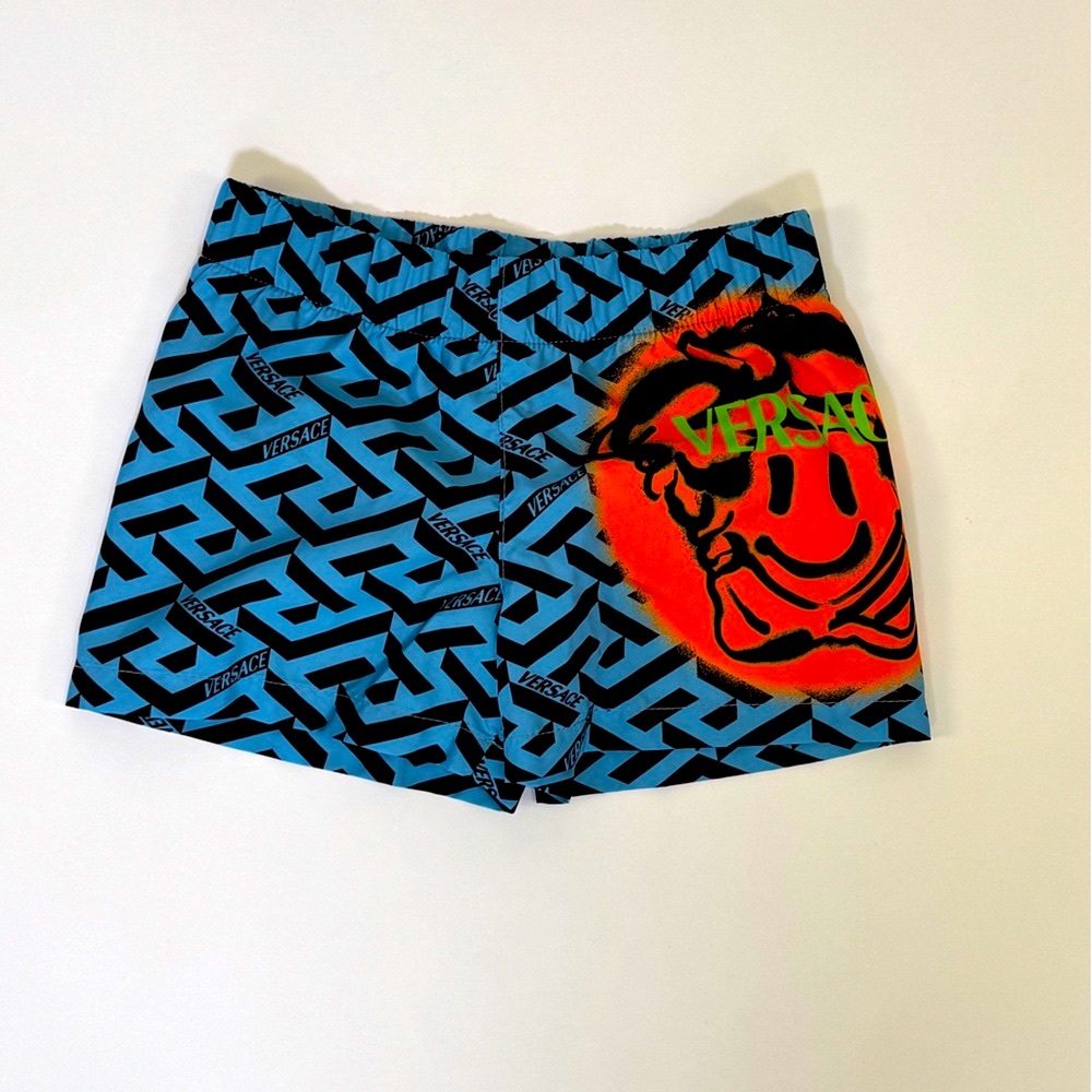 Versace Blue and Orange Kids Shorts